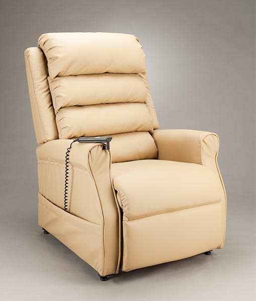 Manor Recliner Electric Lift Chair – Light Coffee Vinyl ...