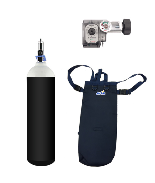 Oxygen Cylinder C size 406 with Pulse Dose Conserver and Bag in ...