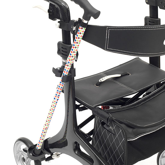 How to mount walking stick holder for Carbon Fibre Seat Walker 1