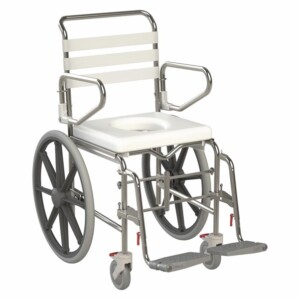 Shower Commode – Self Propelled Folding Mobile 445mm With Swing Away Legrests