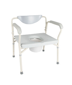 Heavy Duty Commode All-in-One with Padded Back