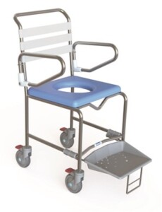 Shower Commode – Transit 445 mm With Sliding Footplate