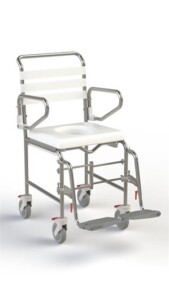Shower Commode – Transit Folding Mobile 445 mm With Swing Away Legrests