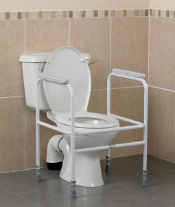 Toilet Surround – Height Adjustable with Arm Rests