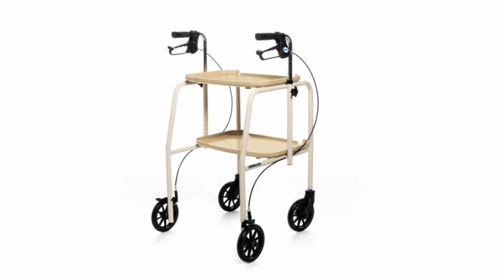 Days Tray Mobile Walker with Handbrakes Beige