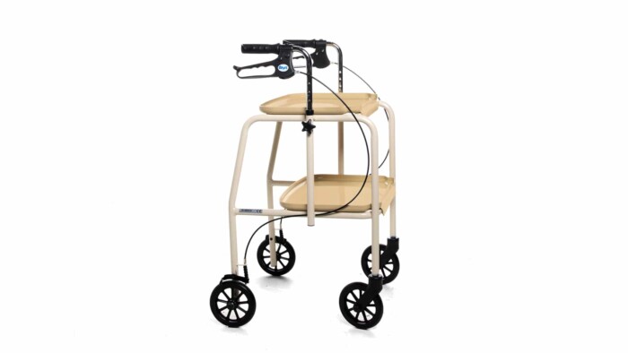 Days Tray Mobile Walker with Handbrakes Beige