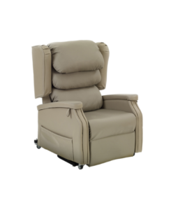 Configura Twin Motor with Tilt Recliner Lift Chair – Beige Vinyl