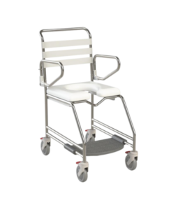 Shower Commode – Transit Mobile 440 mm With Weight Bearing Sliding Footplate